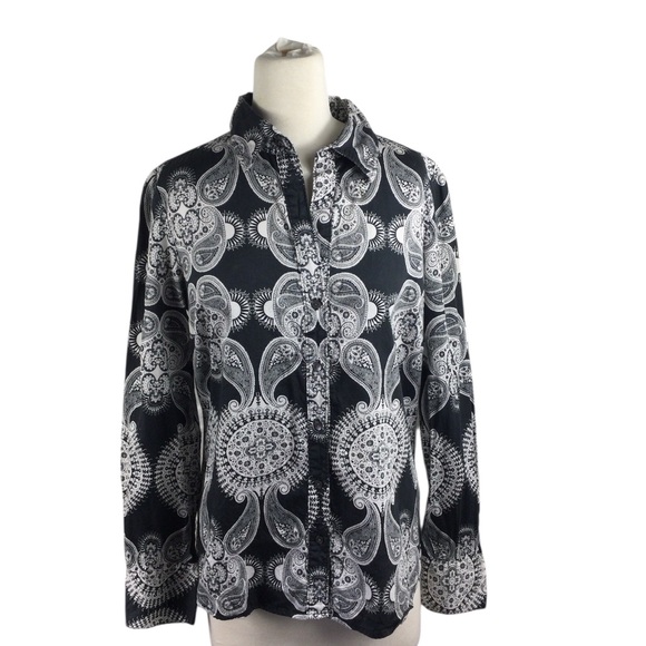 Tommy Hilfiger Tops - Tommy‎ Hilfiger Paisley Button-Up Shirt, Size M